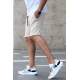 Madmext Men Beige Plain Shorts 5173 - Bej