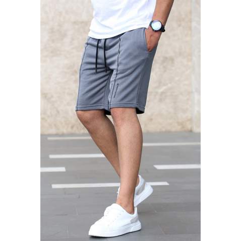 Madmext Men Smoke Gray Capri Shorts 4849 - Füme