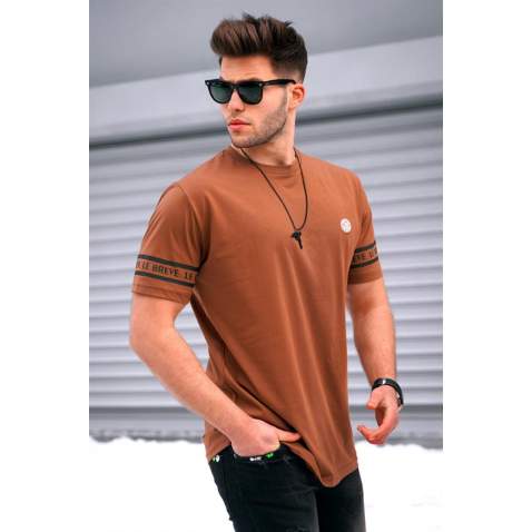 Madmext Men Brown T-shirt 5381 - Kahverengi