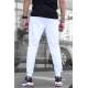 Madmext Men Elastic Bottom White Sweatpants 4821 - Beyaz