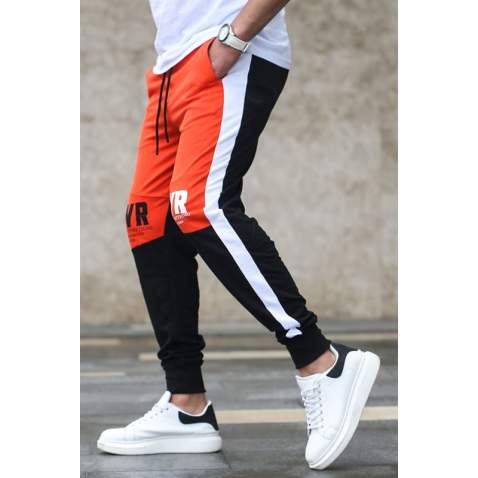 Madmext Orange Printed Sweatpants 2904 - Turuncu