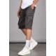 Smoke Gray Capri Shorts with Cargo Pockets 5473 - Füme