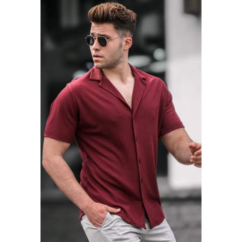 Madmext Men Maroon Shirt 5500 - Bordo