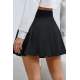 Women Black Pleated Basic Mini Skirt MG1455 - Siyah