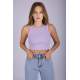 Mad Girls Purple Crop Top MG1113 - Lila