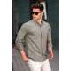 Men Khaki Linen Shirt 5548 - Haki