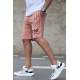 Madmext Soft Pink Striped Capri for Men 2909 - Pudra