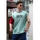 Madmext Green Printed T-shirt for Men 5214 - Yeşil