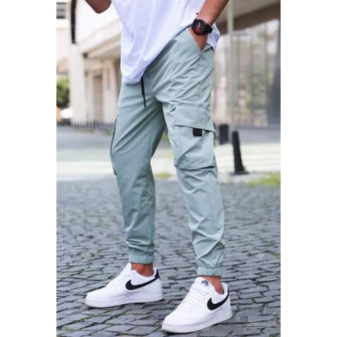 Men Almond Green Cargo Trousers 5461 - Çağla yeşili