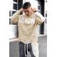 Madmext Men Beige Sweatshirt Hoodie 5327 - Bej