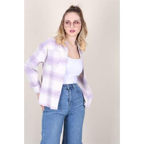 Mad Girls Lilac Lumberjack Shirt MG1200 - Lila