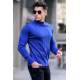 Indigo Mock Turtleneck Knitwear Sweater 5786 - İndigo