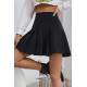 Women Black Pleated Basic Mini Skirt MG1455 - Siyah