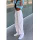 Mad Girls White Palazzo Jeans MG1405 - Beyaz