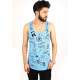 Madmext Printed Blue Tank Top 2319 - Mavi