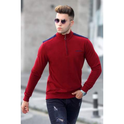 Madmext Men Maroon Sweatshirt 5155 - Bordo