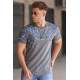 Madmext Men Printed Smoke Gray T-Shirt 5272 - Füme