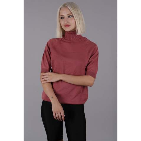 Cordovan Red High Neck Knitwear Sweater MG1565 - Vişne Çürüğü