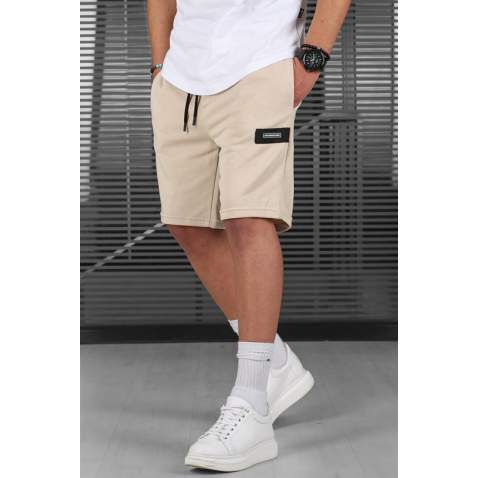 Men Beige Capri Shorts - Bej