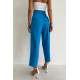 Blue High Waist Basic Trousers MG1554 - Mavi