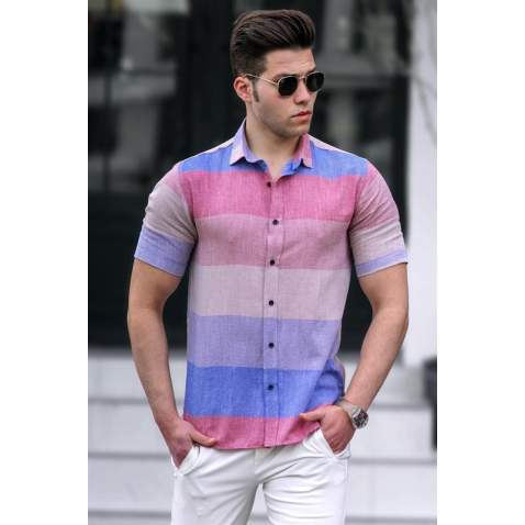 Madmext Men Blue Shirt 4946 - Mavi