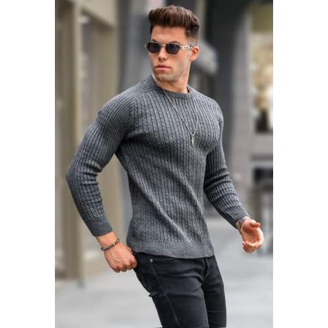 Anthracite Knitwear Sweater 5760 - Antrasit