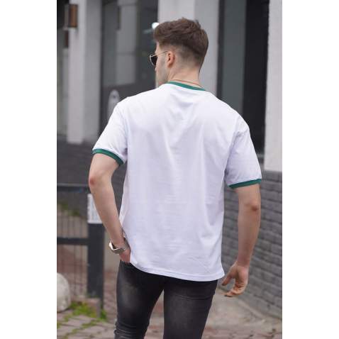 Men White Basic T-Shirt 5859 - Beyaz