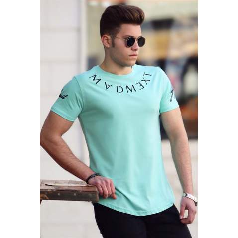 Madmext Green T-shirt for Men 4512 - Yeşil