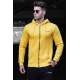 Madmext Yellow Hooded Zip-Down Men Sweatshirt 4711 - Sarı