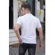 Madmext Men Knitwear White Polo T-shirt 5212 - Beyaz