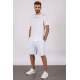 Madmext Men White Shorts Set 5382 - Beyaz