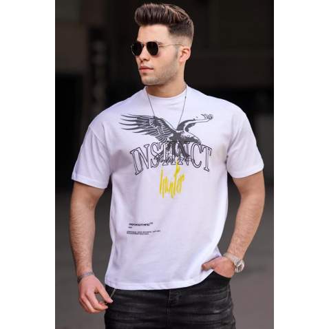 Madmext Men White T-shirt 4986 - Beyaz