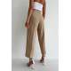 Beige High Waist Basic Trousers MG1554 - Bej