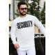 Madmext White Rapped Sweatshirt 4126 - Beyaz