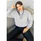 Mad Girls Gray Crewneck Sweatshirt MG078 - Gri