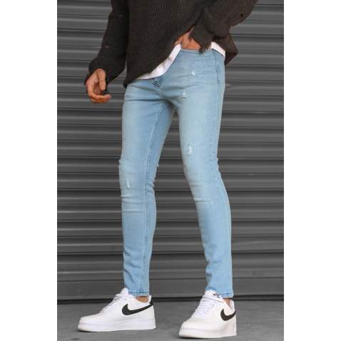 Madmext Men Skin Fit Ice Blue Jeans 5712 - Buz mavisi