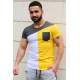 Madmext Yellow T-shirt with Pocket for Men 3015 - Sarı