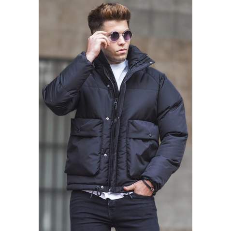 Madmext Men Black Puffer Jacket 5131 - Siyah