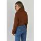 Mad Girls Brown Turtleneck Sweater MG1402 - Kahverengi