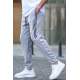 Gray Printed Sweatpants T5476 - Gri