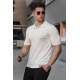 Madmext Men Knitwear Ecru Polo T-shirt 5078 - Ekru