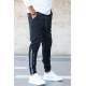 Madmext Men Printed Navy Blue Sweatpants 4213 - Lacivert