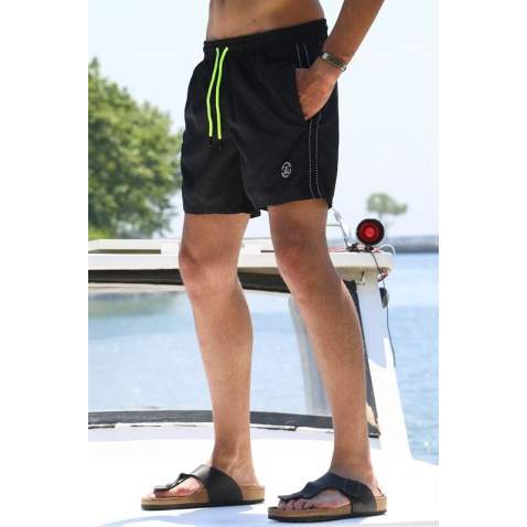 Madmext Men Striped Black Swim Shorts 2943 - Siyah