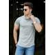 Madmext Grey T-shirt for Men 4554 - Gri