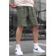 Men Basic Khaki Capri Shorts - Haki