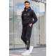 Madmext Men Printed Black Tracksuit 5298 - Siyah