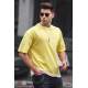 Madmext Yellow Oversize T-shirt for Men 4978 - Sarı