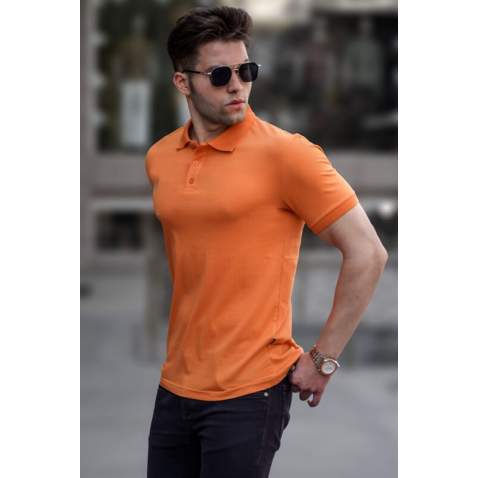 Madmext Orange Basic Polo Shirt for Men 4550 - Turuncu