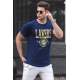 Madmext Men Navy Blue T-shirt 5201 - Lacivert