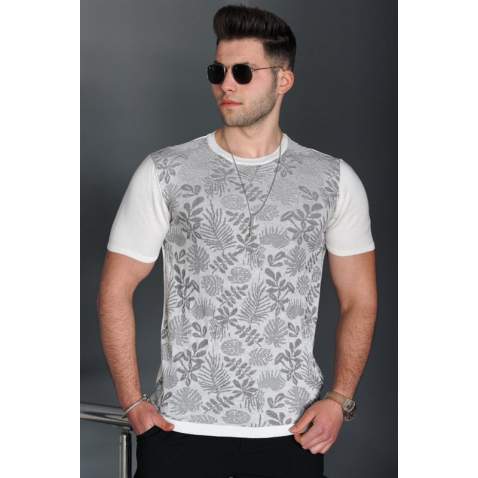 Madmext Men White Polo T-shirt 5088 - Beyaz